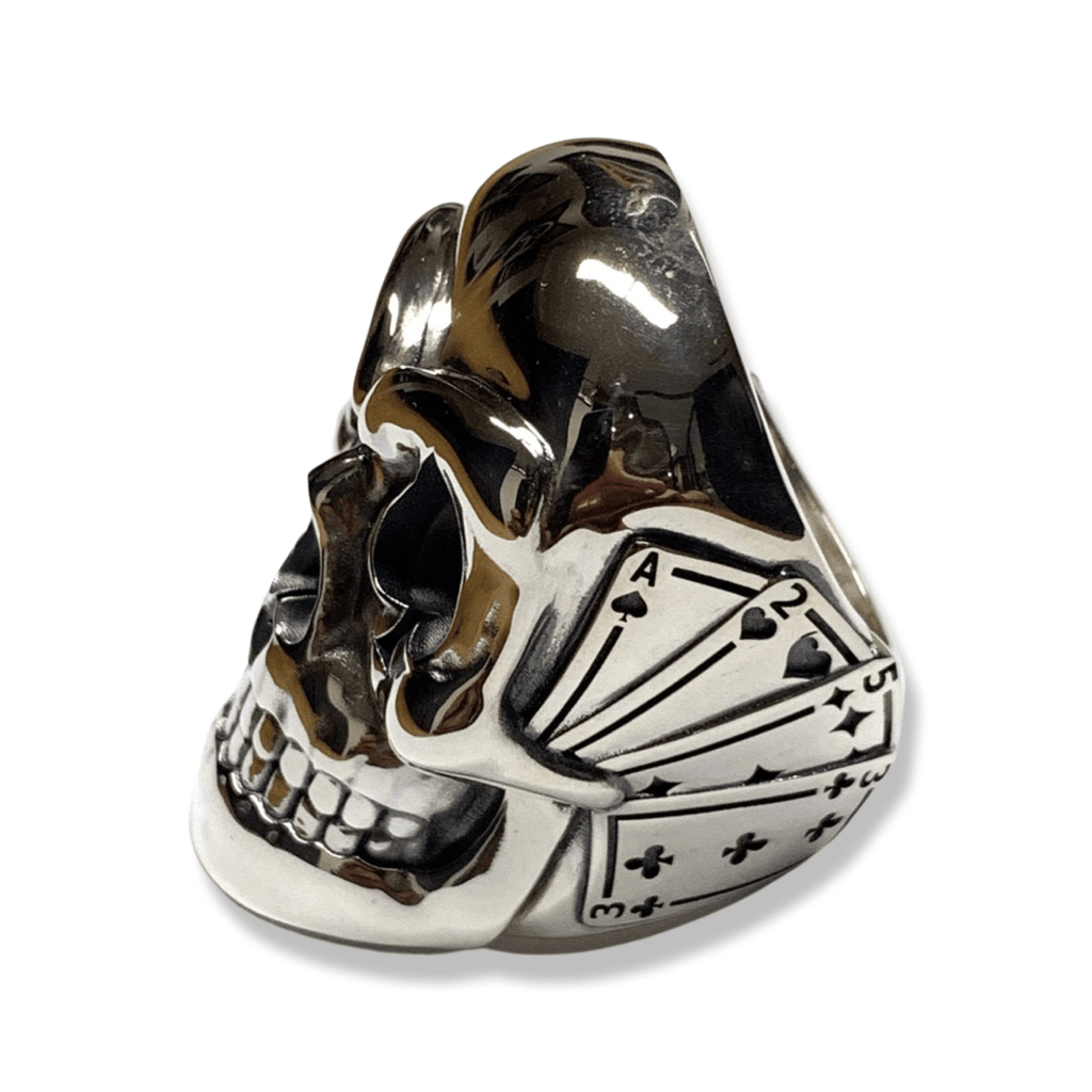 Ace of Spades Skull Ring-Ring-AJT Jewellery 