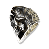 Ace of Spades Skull Ring | Sterling Silver Mens Spades Skull Ring-Ring-AJT Jewellery 
