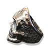 All-Star Sugar Skull Ring | Sterling Silver USA Mens Sugar Skull Ring-Ring-AJT Jewellery 