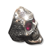 All-Star Sugar Skull Ring with Red Gemstones | Sterling Silver USA Mens Ring-Ring-AJT Jewellery 