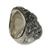 Bandana Skull Ring | Sterling Silver Biker Skull Ring for Men-Ring-AJT Jewellery 