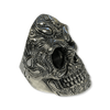 Bandana Skull Ring | Sterling Silver Biker Skull Ring for Men-Ring-AJT Jewellery 