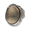 Bandana Skull Ring with Ruby Gemstone | Sterling Silver Biker Skull Ring-Ring-AJT Jewellery 