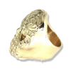 Baroque Mens Gold Skull Ring | Solid Gold Heavyweight Skull Ring-Ring-AJT Jewellery 