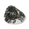 Blackbeard Compass Ring | Sterling Silver Pirate Signet Ring-Ring-AJT Jewellery 