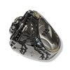 Blackbeard Compass Ring | Sterling Silver Pirate Signet Ring-Ring-AJT Jewellery 