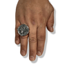 Blackbeard Compass Ring | Sterling Silver Pirate Signet Ring-Ring-AJT Jewellery 