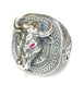Silver Bull Viking Signet Ring | Sterling Silver Mens Norse Bull Ring-Ring-AJT Jewellery 