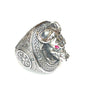 Silver Bull Viking Signet Ring | Sterling Silver Mens Norse Bull Ring-Ring-AJT Jewellery 