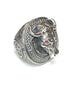 Silver Bull Viking Signet Ring | Sterling Silver Mens Norse Bull Ring-Ring-AJT Jewellery 