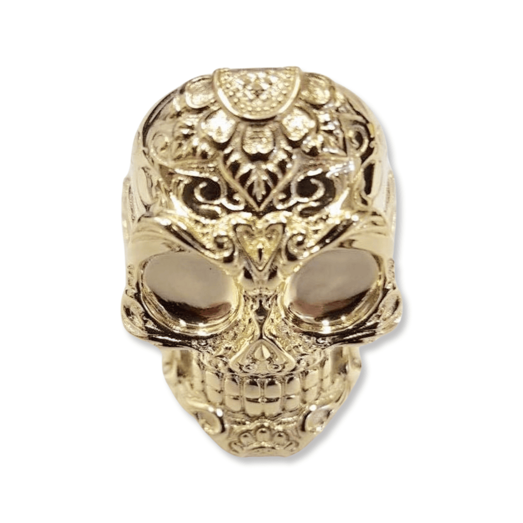Gold Calavera Skull Pinky Ring-Ring-AJT Jewellery 