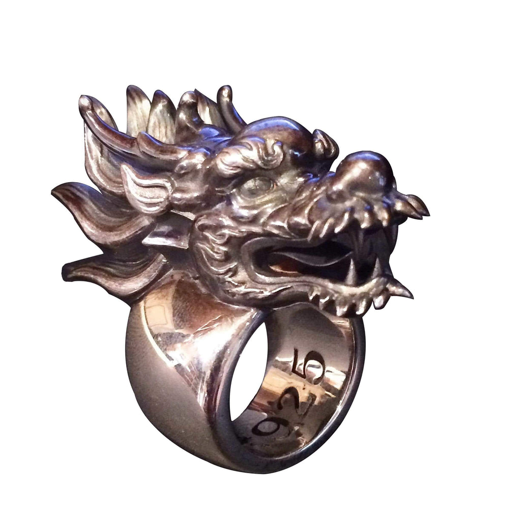 Realistic Dragon Head Ring - Artifactoria
