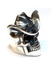 Silver Cowboy Skull Ring | Sterling Silver Mens Western Cowboy Skull Ring-Ring-AJT Jewellery 