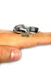 Silver Cowboy Skull Ring | Sterling Silver Mens Western Cowboy Skull Ring-Ring-AJT Jewellery 