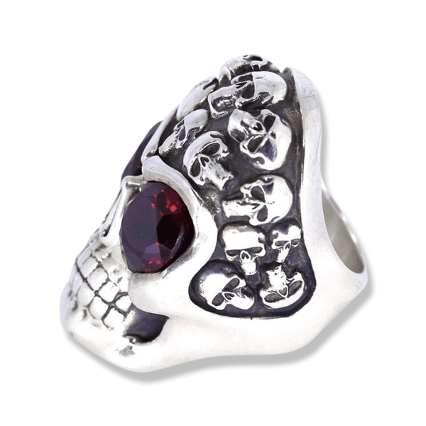 Diabolos Silver Skull Ring-Ring-AJT Jewellery 