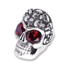 Diabolos Silver Skull Ring | Sterling Silver Multi Skull Mens Ring-Ring-AJT Jewellery 
