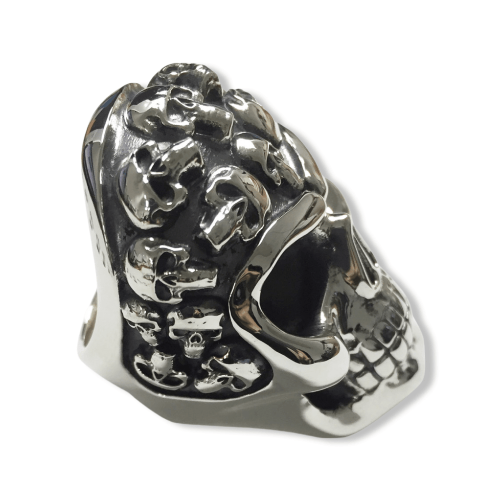 Diabolos Silver Skull Ring-Ring-AJT Jewellery 