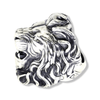 Diamond Angry Lion Head Ring | Sterling Silver Lion Ring with Diamond Eyes-Ring-AJT Jewellery 