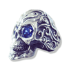 Filigree Anatomical Skull Ring | Sterling Silver Baroque Mens Skull Ring-Ring-AJT Jewellery 