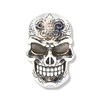 Fleur-De-Lis Silver Skull Ring | Sterling Silver Heritage Mens Skull Ring-Ring-AJT Jewellery 