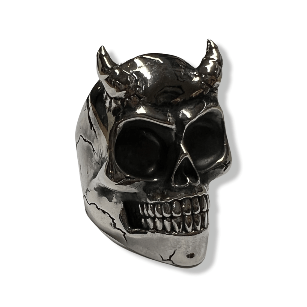 Horned 2025 skull ring