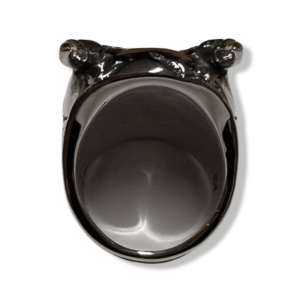 Horned Beast Skull Ring-Ring-AJT Jewellery 