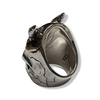 Horned Beast Skull Ring | Sterling Silver Demon Horned Skull Ring-Ring-AJT Jewellery 