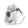 Huge Silver Sugar Skull Ring | Sterling Silver Tommy Lee Sugar Skull Ring-Ring-AJT Jewellery 