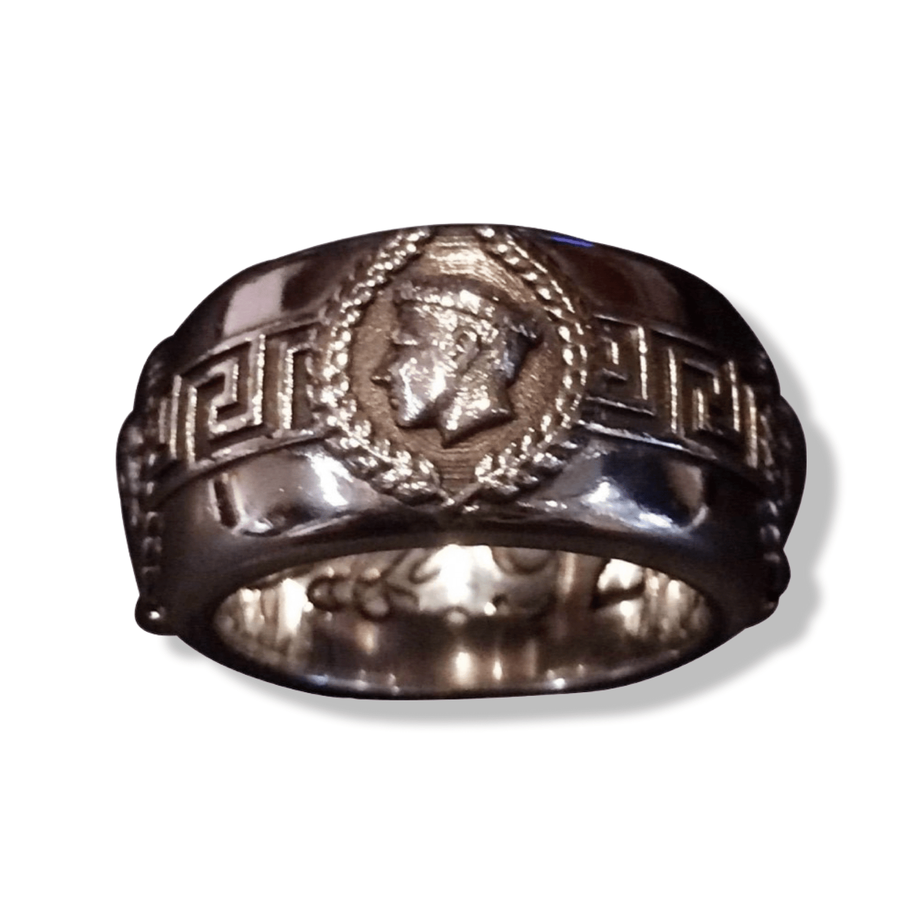 Julius Caesar Roman Silver Ring | Sterling Silver Roman Emperor Mens Ring