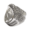 King Kong Gorilla Head Ring | Sterling Silver Mens Gorilla Ring-Ring-AJT Jewellery 