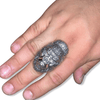 King Kong Gorilla Head Ring | Sterling Silver Mens Gorilla Ring-Ring-AJT Jewellery 