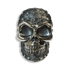 La Stella Studded Sterling Silver Skull Ring | Star Studded Mens Skull Ring-Ring-AJT Jewellery 