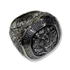 Large Silver Lion Signet Ring | Sterling Silver Mens Lion Signet Ring-Ring-AJT Jewellery 