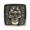 Large Skull Signet Ring | Sterling Silver Mens Baroque Skull Signet Ring-Ring-AJT Jewellery 