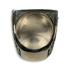Large Skull Signet Ring | Sterling Silver Mens Baroque Skull Signet Ring-Ring-AJT Jewellery 