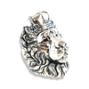 Lion King Mufasa Silver Ring | Sterling Silver Mens Lion Ring with Ruby Eyes-Ring-AJT Jewellery 