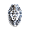 Lion King Mufasa Silver Ring | Sterling Silver Mens Lion Ring with Ruby Eyes-Ring-AJT Jewellery 