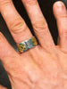 Masonic Freemason Ring | Solid Gold and Sterling Silver Square and Compass Ring-Ring-AJT Jewellery 