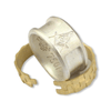 Masonic Freemason Ring | Solid Gold and Sterling Silver Square and Compass Ring-Ring-AJT Jewellery 