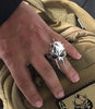 Maximus Gladiator Helmet Ring | Sterling Silver Roman Warrior Mens Ring-Ring-AJT Jewellery 
