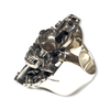 Memento Mori Cross Ring | Sterling Silver Gothic Skull Cross Ring-Ring-AJT Jewellery 