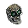 Money Beast Skull Ring | Sterling Silver Mens Dollar Sign Skull Ring-Ring-AJT Jewellery 