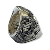 Money Beast Skull Ring | Sterling Silver Mens Dollar Sign Skull Ring-Ring-AJT Jewellery 
