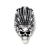Native American Skull Ring | Sterling Silver Mens Indian Skull Ring-Ring-AJT Jewellery 