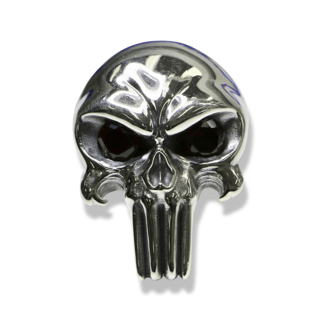 Punisher Skull Ring Sterling Silver-Ring-AJT Jewellery 