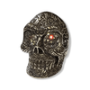 Regal Diamond Skull Ring | Sterling Silver Mens Skull Ring with Diamonds-Ring-AJT Jewellery 