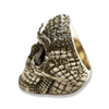 Reptilia Silver Skull Ring | Sterling Silver Mens Serpent Skull Ring-Ring-AJT Jewellery 