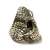 Reptilia Silver Skull Ring | Sterling Silver Mens Serpent Skull Ring-Ring-AJT Jewellery 