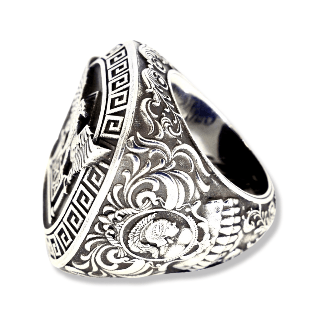 Roman Engraved Signet Ring-Ring-AJT Jewellery 