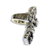 Rosario Silver Cross Ring | Sterling Silver Unisex Skull Cross Ring-Ring-AJT Jewellery 